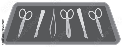 Tray of Surgical Instruments