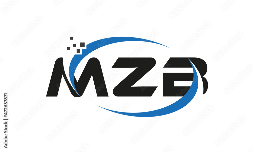 dots or points letter MZB technology logo designs concept vector Template Element dots or points letter MZB technology logo designs concept vector Template Element