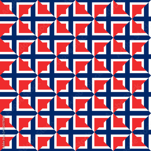 seamless pattern of norway flag. vector illustration. print, book cover, wrapping paper, decoration, banner and etc