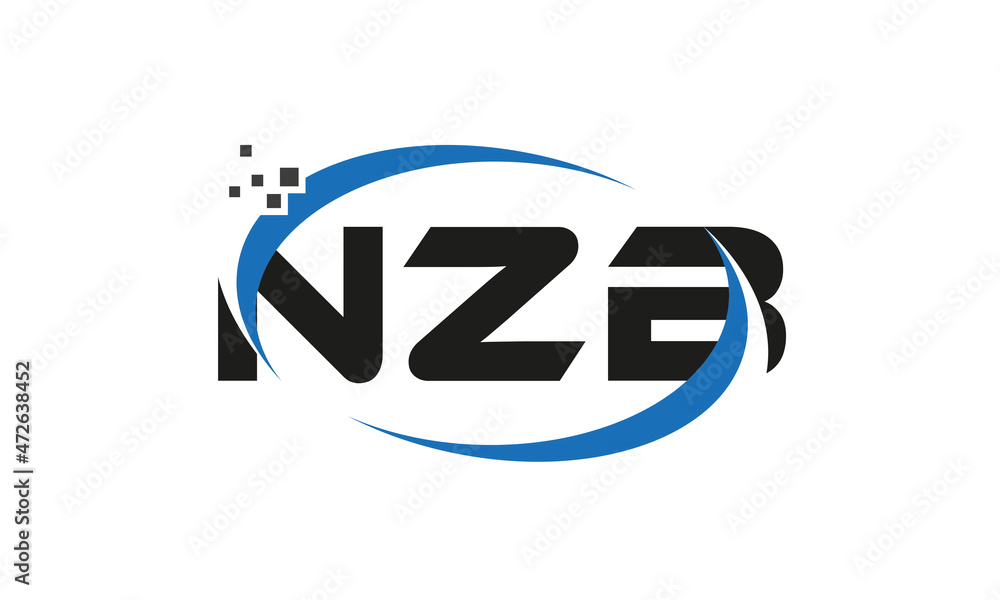 dots or points letter NZB technology logo designs concept vector Template Element dots or points letter NZB technology logo designs concept vector Template Element