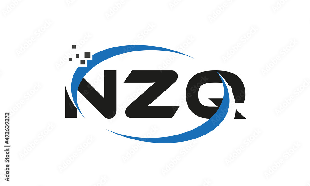 dots or points letter NZQ technology logo designs concept vector Template Element dots or points letter NZQ technology logo designs concept vector Template Element
