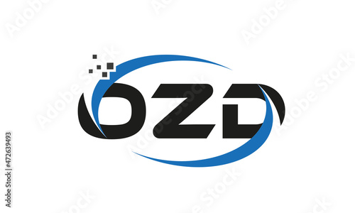 dots or points letter OZD technology logo designs concept vector Template Element photo