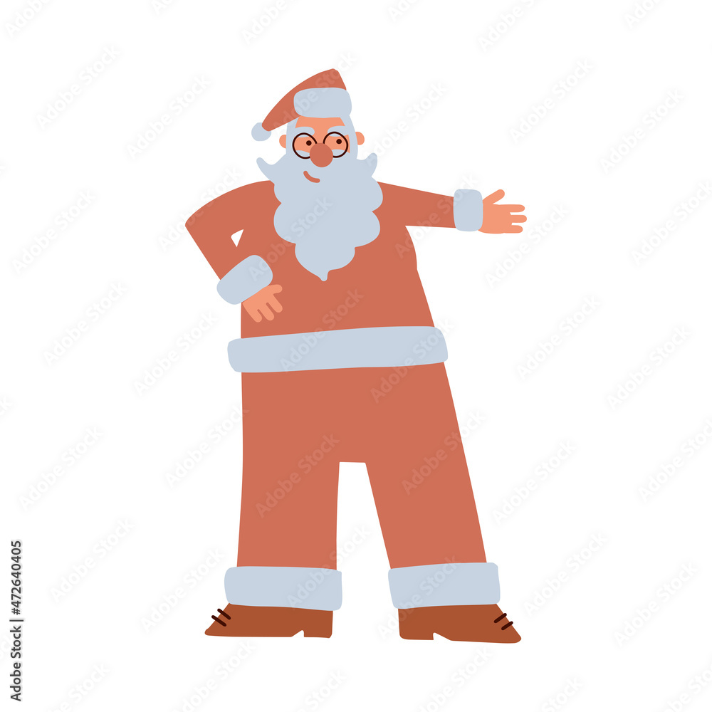 Fotografie Funny happy Santa Claus
