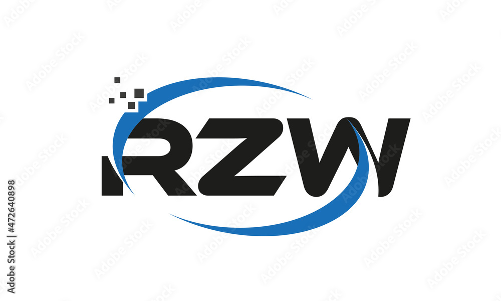 dots or points letter RZW technology logo designs concept vector Template Element dots or points letter RZW technology logo designs concept vector Template Element