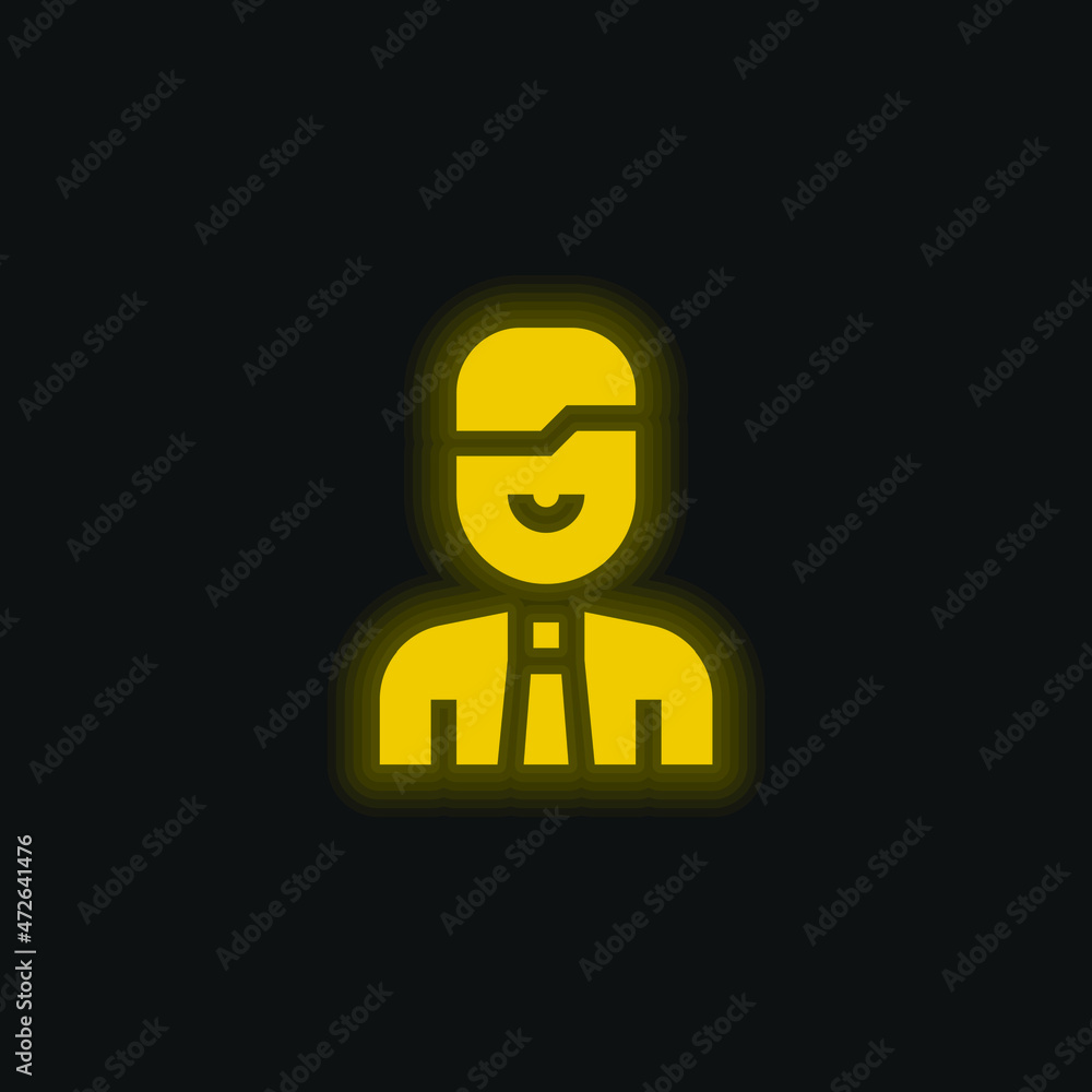 Accounting yellow glowing neon icon Accounting yellow glowing neon icon