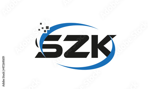 dots or points letter SZK technology logo designs concept vector Template Element photo