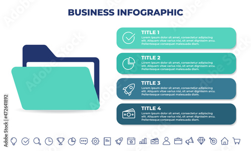 folder infographic design template.business infographic template for presentations, banner, workflow layout, process diagram, flow chart and how it work