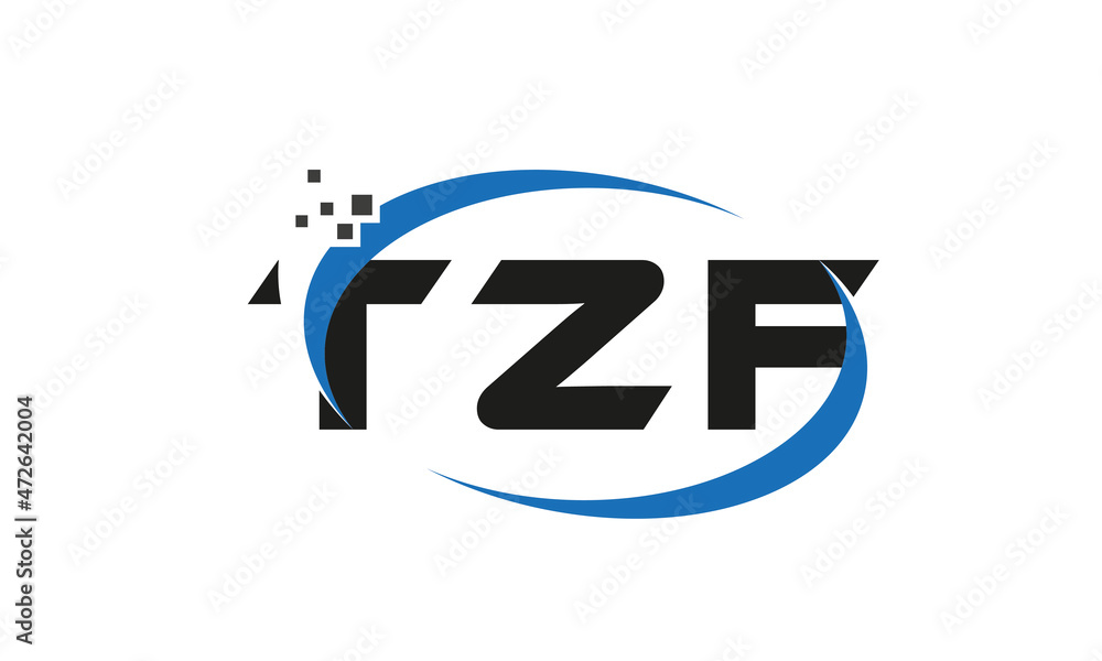 dots or points letter TZF technology logo designs concept vector Template Element dots or points letter TZF technology logo designs concept vector Template Element