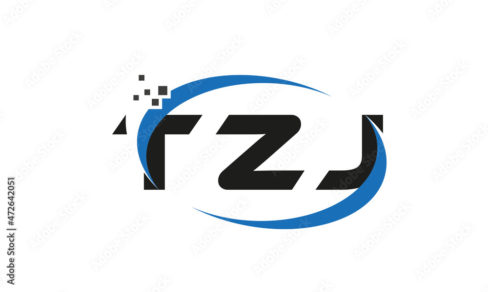 dots or points letter TZJ technology logo designs concept vector Template Element dots or points letter TZJ technology logo designs concept vector Template Element