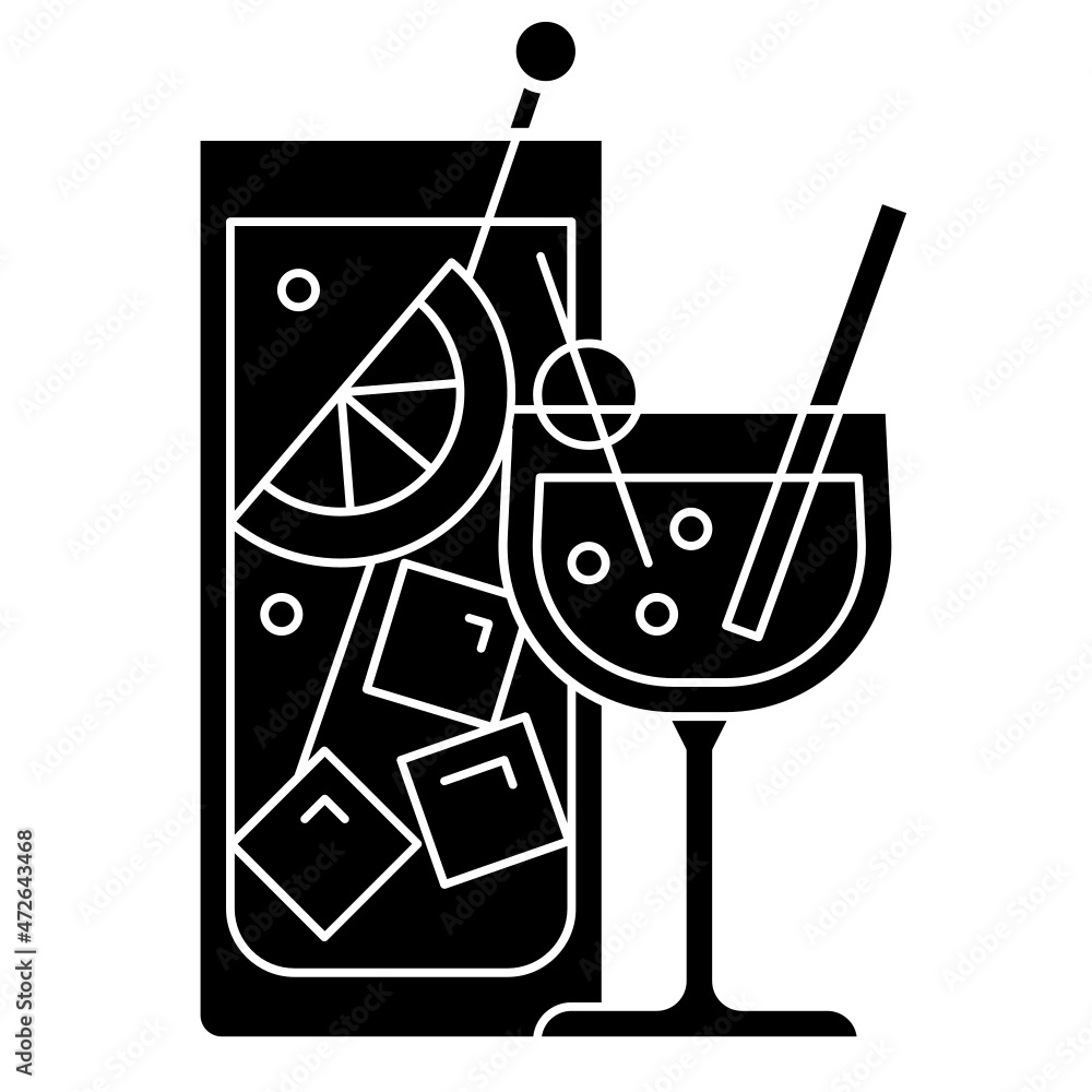 Fototapeta premium cocktail icon