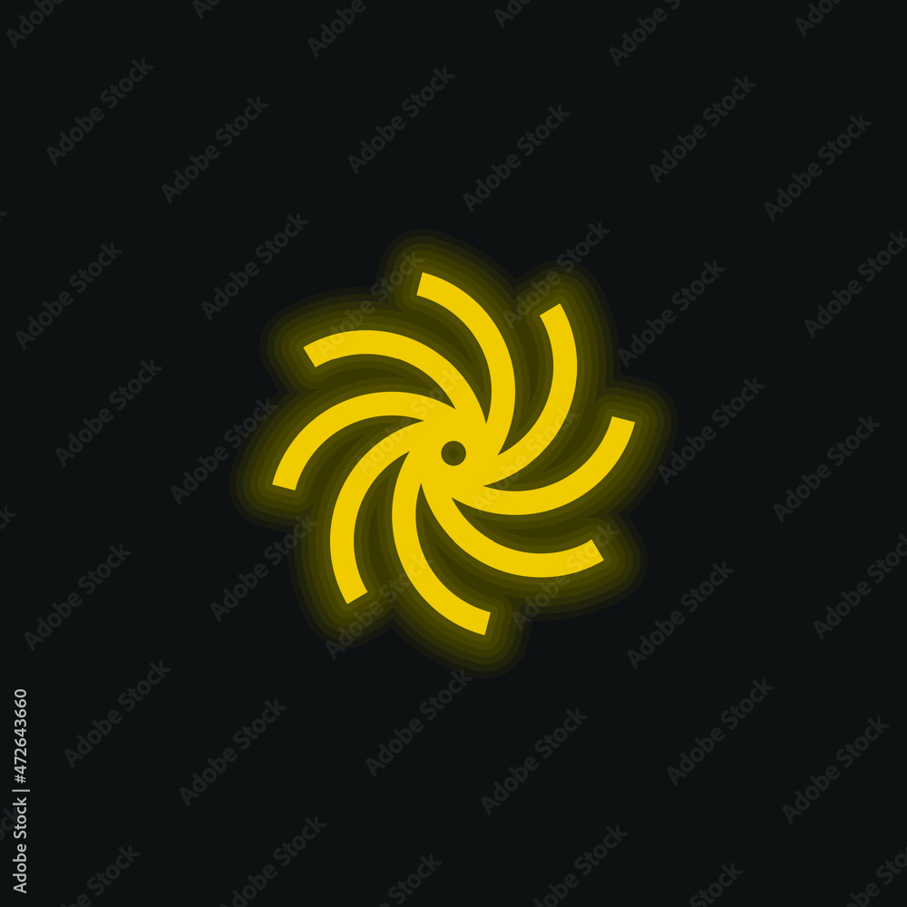 Blackhole yellow glowing neon icon Blackhole yellow glowing neon icon