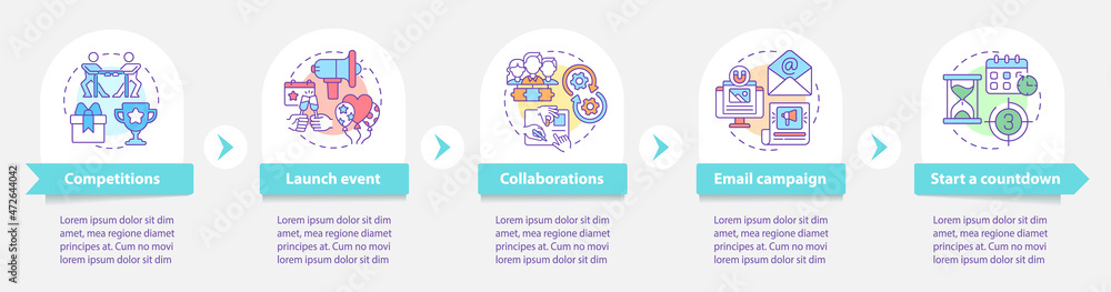 Startup client engaging vector infographic template. Business ...