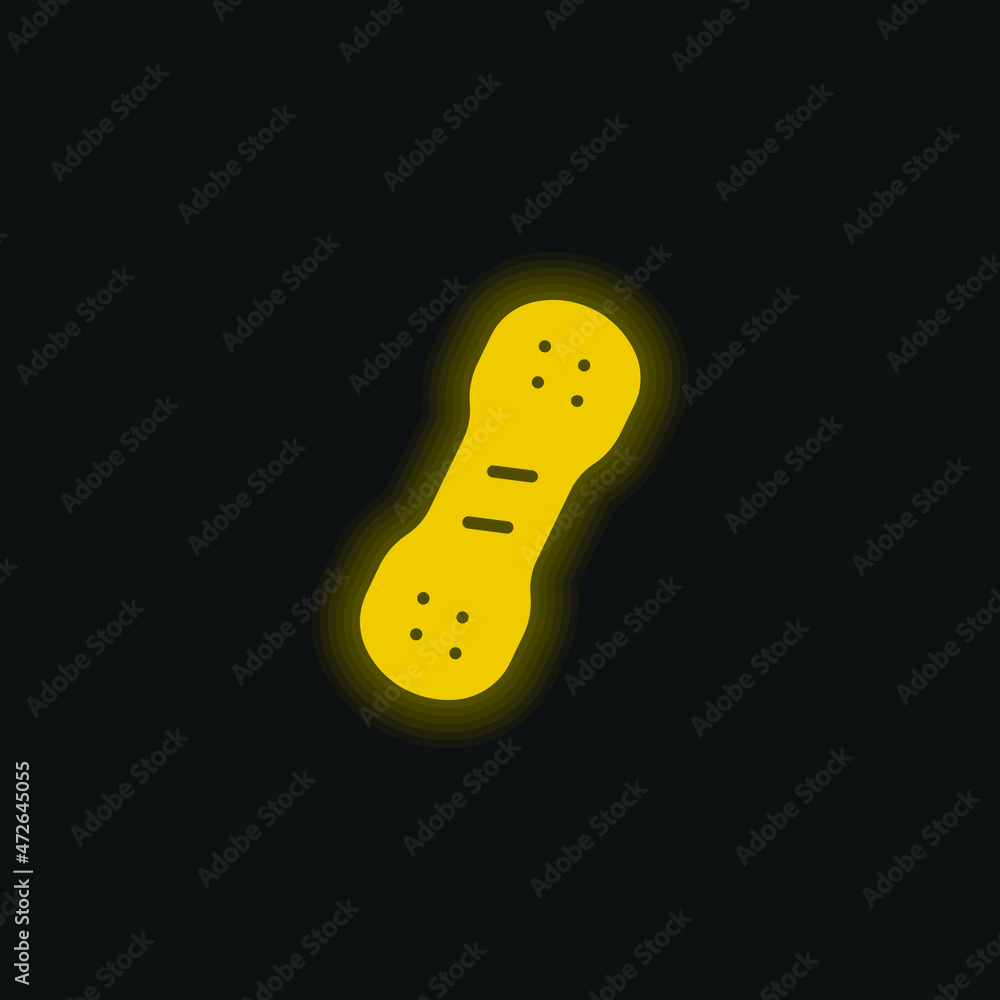 Bandage yellow glowing neon icon Bandage yellow glowing neon icon