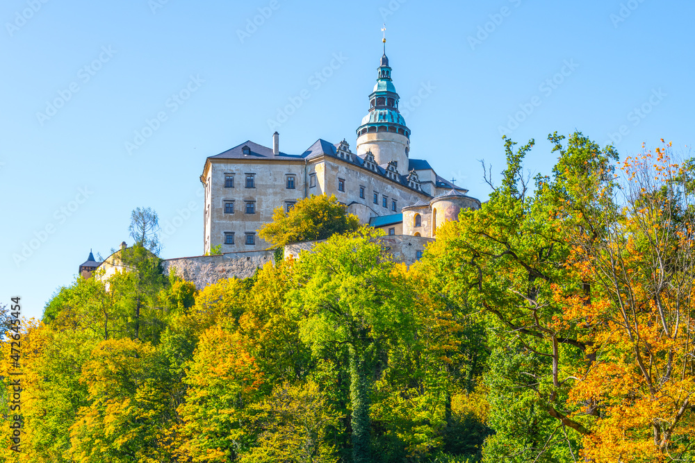 Chateau and Castle Frydlant on sunny autumn day