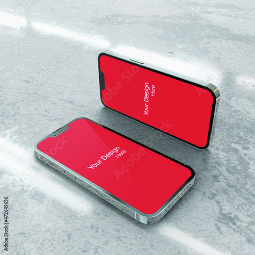 Phone pro mockup render template design