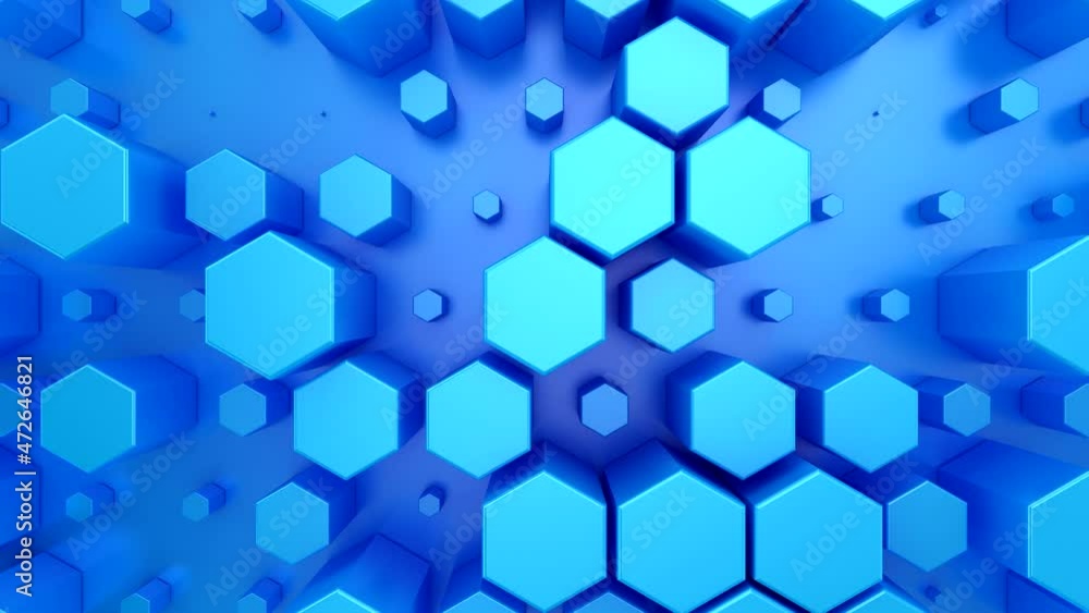 Background of Animated Hexagons. Abstract motion, loop, two color, 3d rendering, 4k resolution
Background of Animated Hexagons. Abstract motion, loop, two color, 3d rendering, 4k resolution