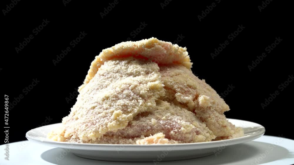 Modern fast food chicken burger making process Modern fast food chicken burger making process