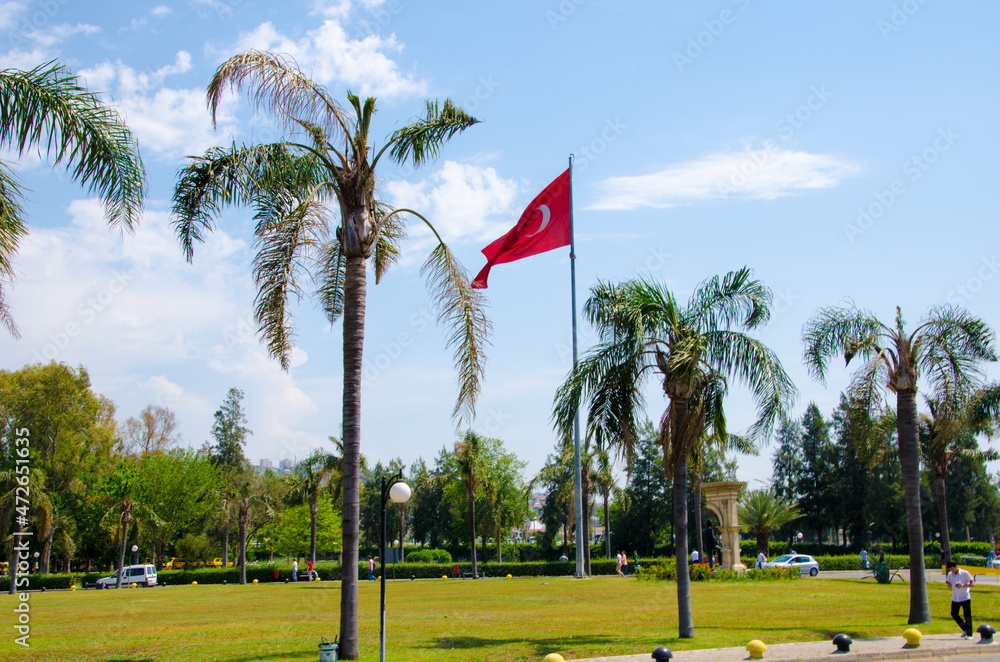 Obraz premium course with flag Turkey