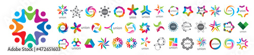 A set of vector logos of the union on a white background photo