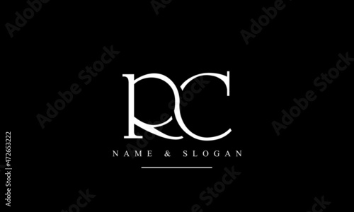 RC, CR, R, C abstract letters logo monogram