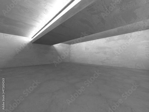 Abstract architecture background. Empty rough concrete interior