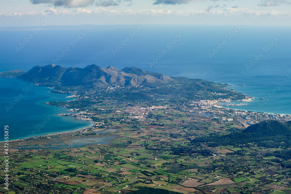 Vista aérea de Alcudia, Mallorca. Desde el avión Vista aérea de Alcudia, Mallorca. Desde el avión