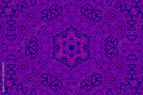 Purple blue Abstract kaleidoscope background. kaleidoscope texture design. multicolor kaleidoscope. Kaleidoscopic pattern. Mandala pattern. Batik Pattern