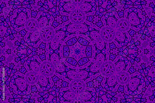 Purple blue Abstract kaleidoscope background. kaleidoscope texture design. multicolor kaleidoscope. Kaleidoscopic pattern. Mandala pattern. Batik Pattern