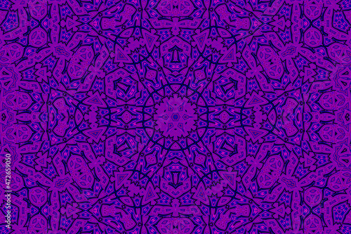 Purple blue Abstract kaleidoscope background. kaleidoscope texture design. multicolor kaleidoscope. Kaleidoscopic pattern. Mandala pattern. Batik Pattern