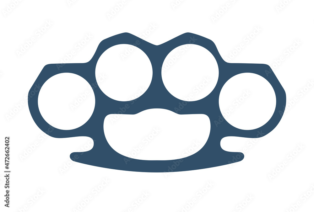Brass knuckles isolated on white vector illustration. Brass knuckles isolated on white vector illustration.