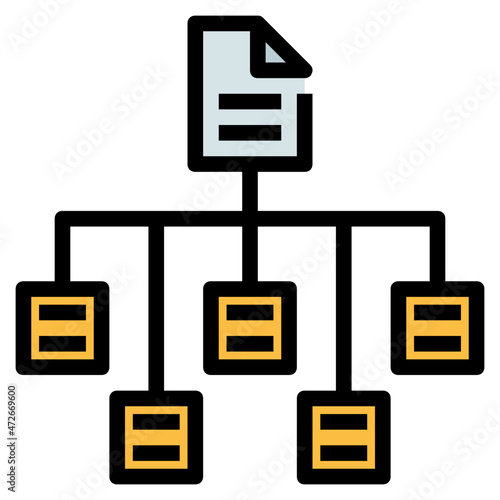 classification Color line icon