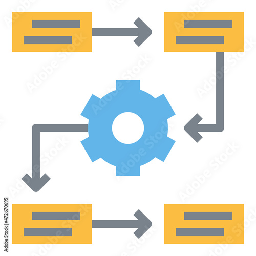 process flat icon