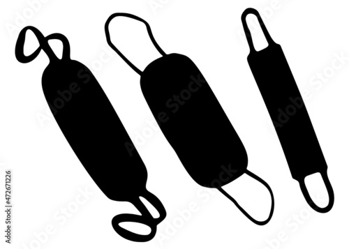 Bath washcloths included. Vector image.