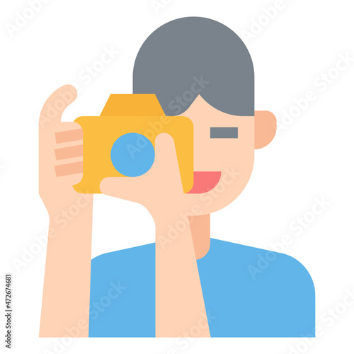 photographer flat icon