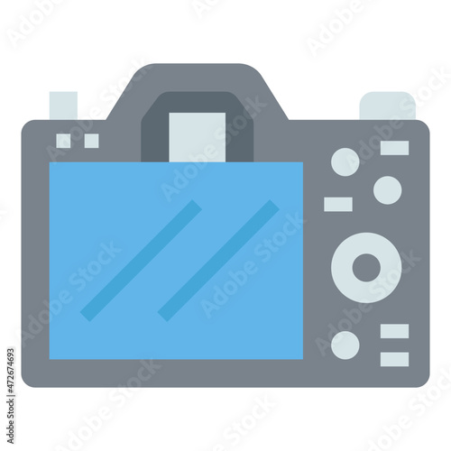 dslr flat icon