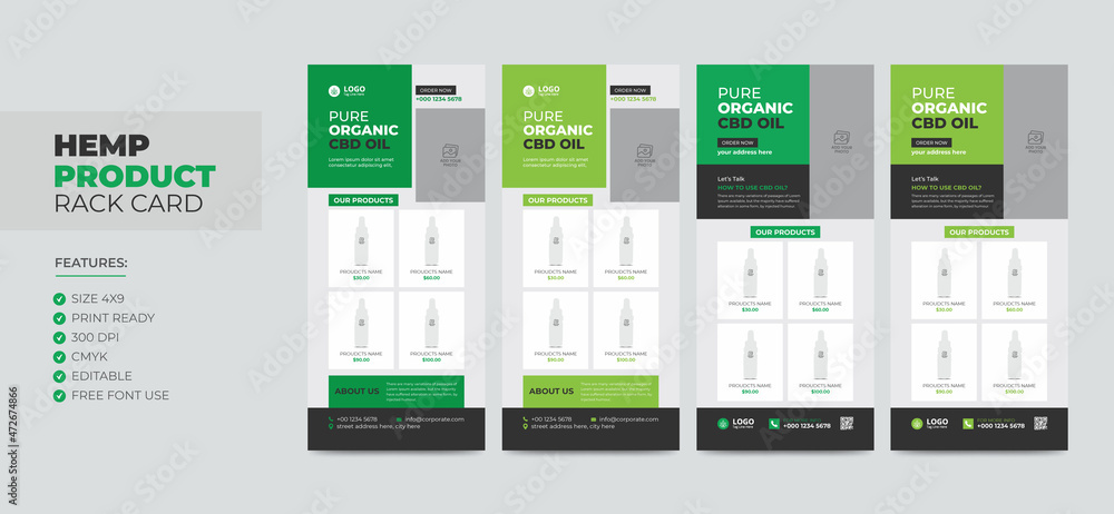 Hemp product Sale Rack Card or Dl Flyer Template Set. Cannabis Sativa Product Sale Rack Card. Cbd Dl Flyer Hemp product Sale Rack Card or Dl Flyer Template Set. Cannabis Sativa Product Sale Rack Card. Cbd Dl Flyer
