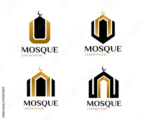 mosque logo symbol or icon template