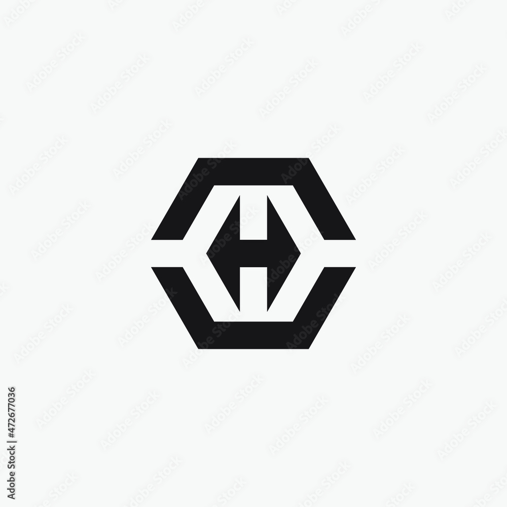 Hexagon simple logo. Hexagon simple logo.