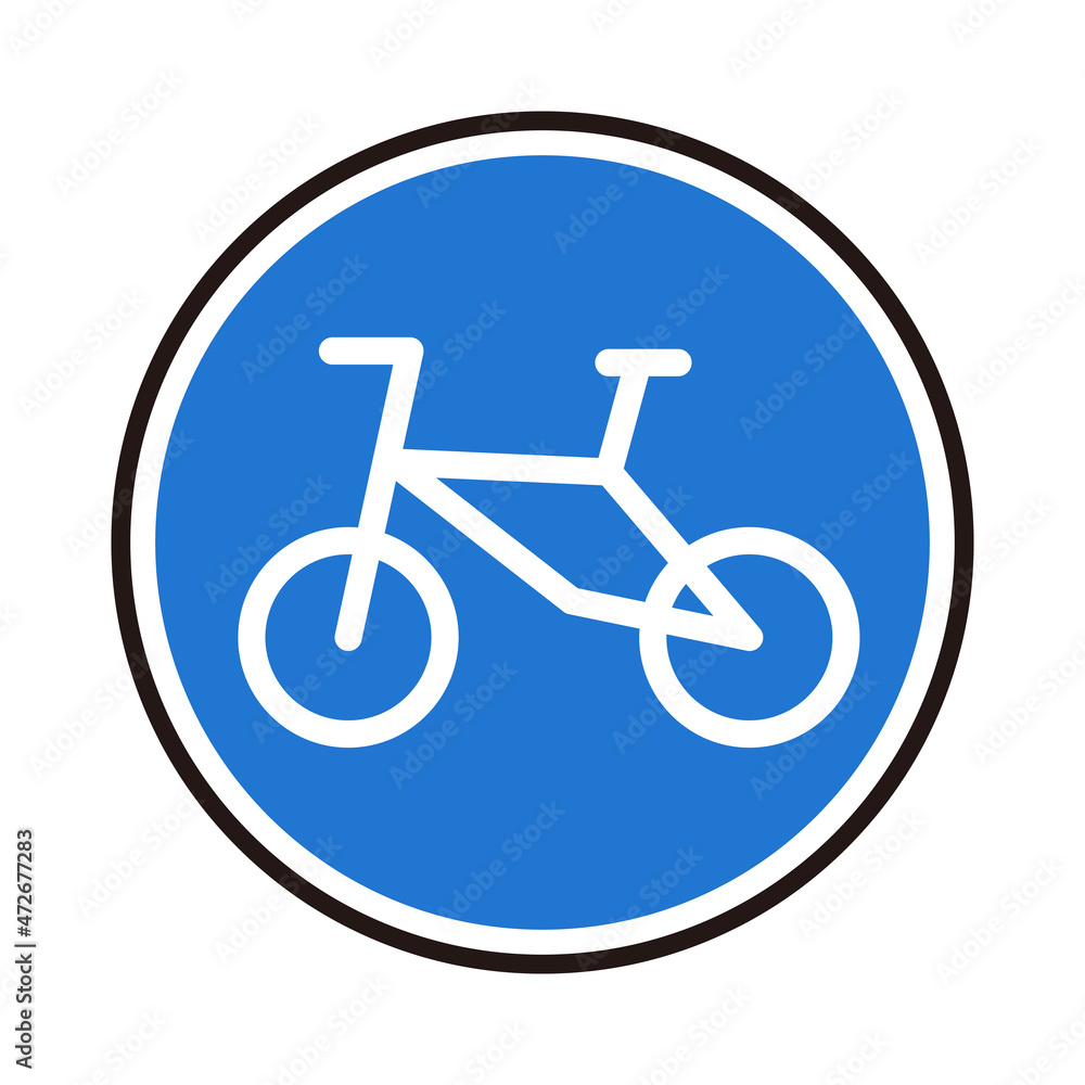 Bicycle sign. Vector icon for traffic. Bicycle sign. Vector icon for traffic.