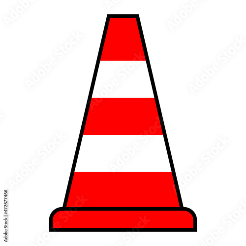 Road corn flat icon. Vector icon for construction and traffic.