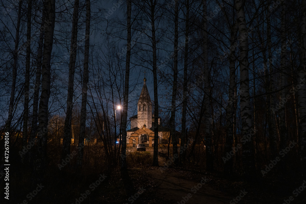 church of sophia the wise, yaroslavl Russia, night church of sophia the wise, yaroslavl Russia, night