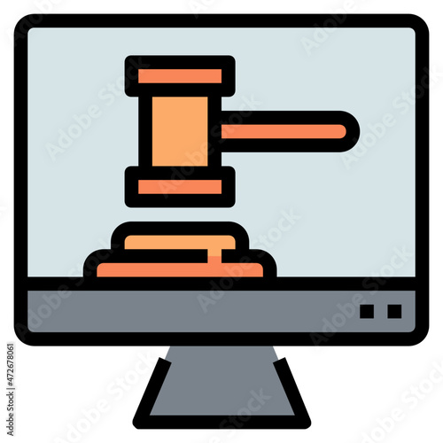 bidding Color line icon
