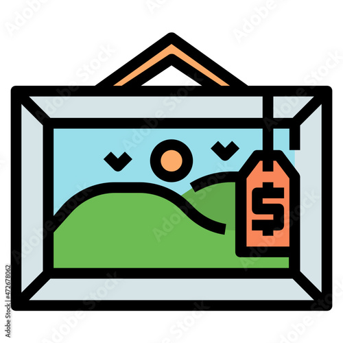 painting Color line icon