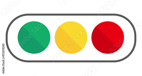 Illustration of a shiny traffic light. Vector icon.