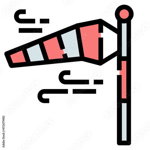 windsock Color line icon