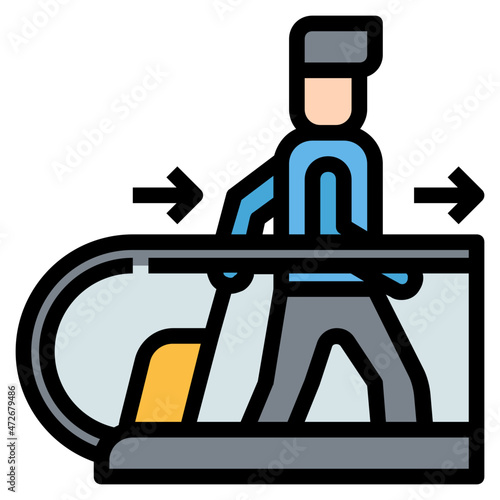 walkway Color line icon