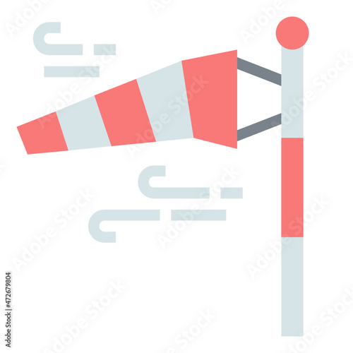 windsock flat icon