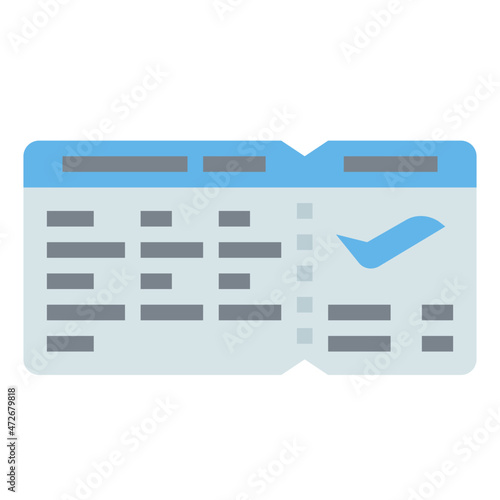 flight ticket flat icon