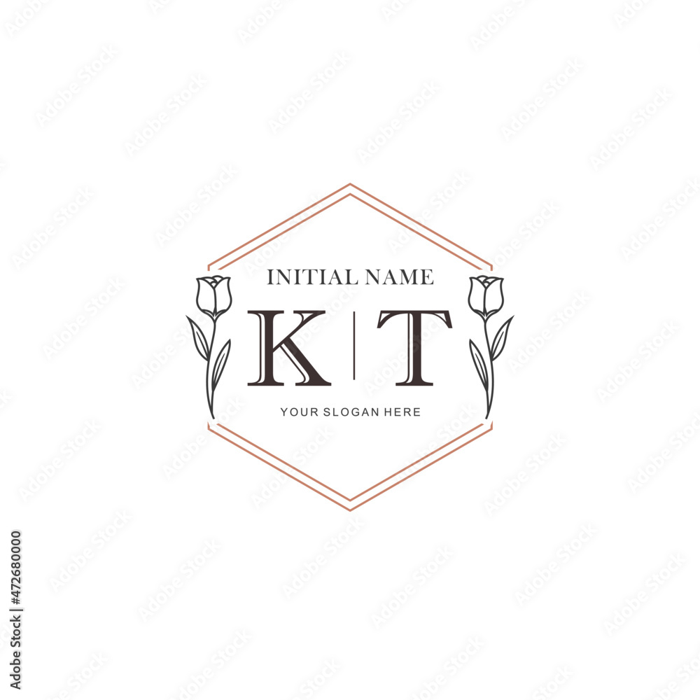 Obraz premium KT Hand drawn wedding monogram logo