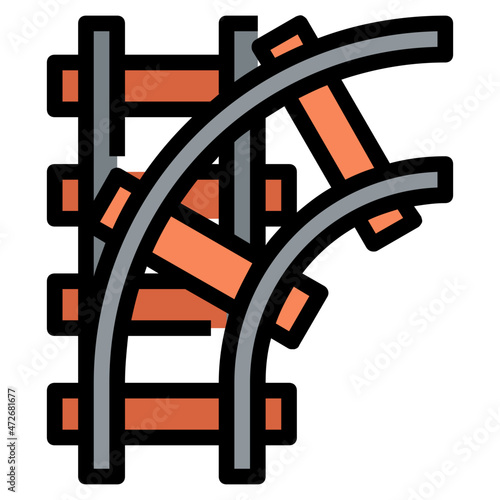 railroad Color line icon